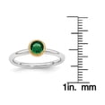thumbnail image 3 of Created Emerald Sterling Silver with Gold-Plate Ring, 3 of 6