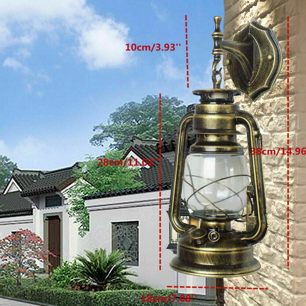 Vintage Antique Outdoor Wall Light, Porch Light Lantern Lamp Wall Sconce E27 Base