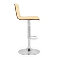 thumbnail image 6 of Armen Living Aubrey Modern Faux Leather Upholstered Bar Stool in Cream, 6 of 7