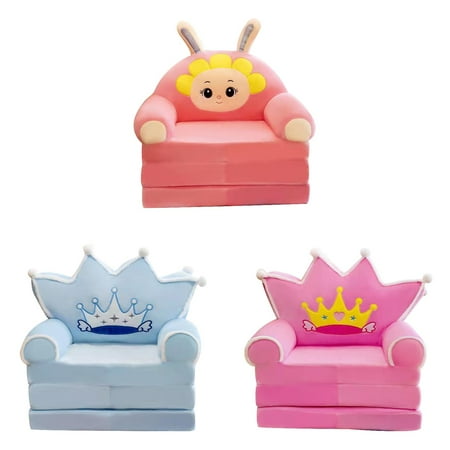 

Foldable Kids Sofa Backrest Armchair 2 In 1 Foldable Children Sofa Cute Cartoon Lazy Sofa Children Flip Open Sofa Bed For Living Room Bedroom Without Liner Filler Back Support Pillows Seat Cushion for