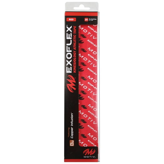 Motiv Exoflex Pre-Cut Kinesiology Athletic Tape - Red