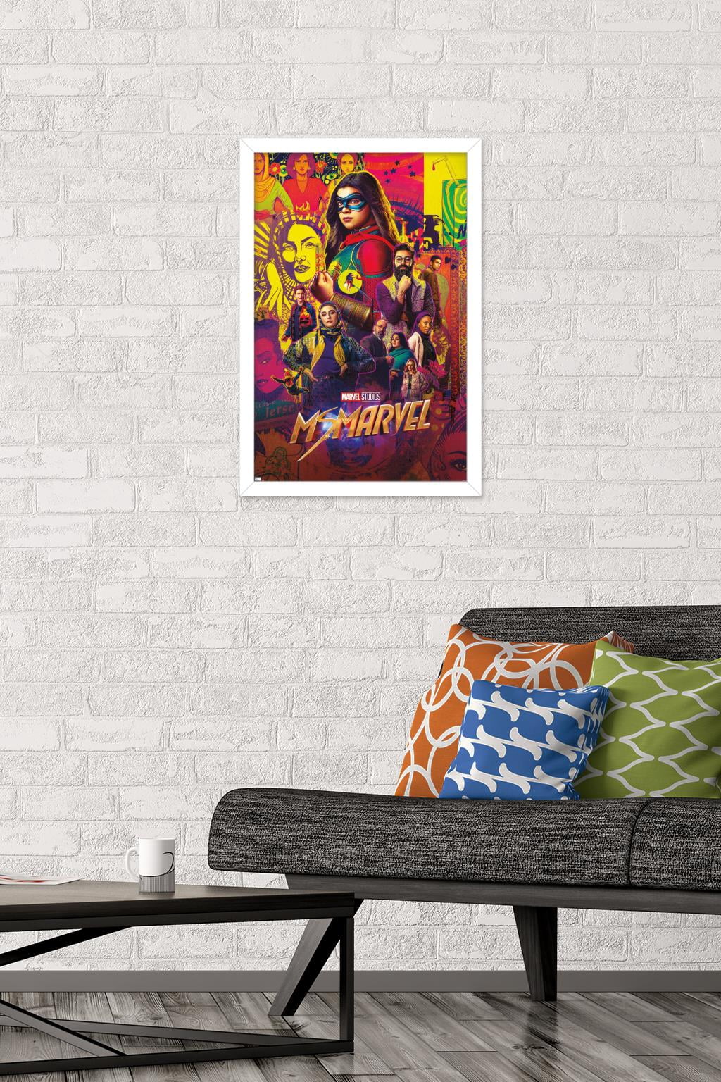 Marvel Ms. Marvel - One Sheet Wall Poster, 14.725" x 22.375" Framed