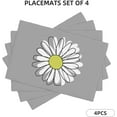 thumbnail image 2 of Daisy Gray Placemats Set of 4 Farmhouse Rustic Wild Flowers Linen Washable Place Mats Rectangle Cloth Table Mat for Party Kitchen Dining Decoration Indoor Outdoor, 12x18 inch, 2 of 5