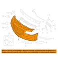 thumbnail image 3 of For 11-14 300 Front Bumper Cover Assembly w/o Sensor Holes CH1000A00 68127938AE, 3 of 5