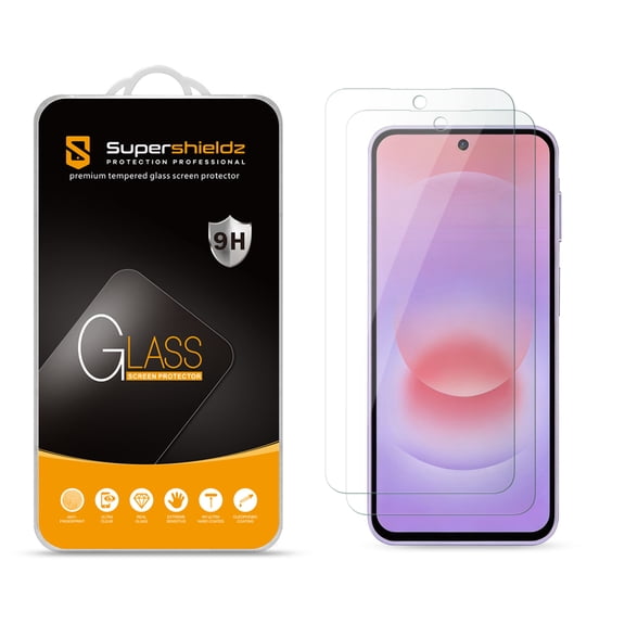 Supershieldz Designed for Samsung Galaxy A27 Tempered Glass Screen Protector, Anti Scratch, Bubble Free (2 Pack)