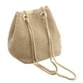 thumbnail image 1 of Miangastore Polyester Bucket Bag Single Shoulder Rhinestone Handbag for Women Ladies Girls Golden, 1 of 9