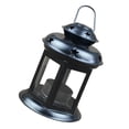 thumbnail image 3 of Farol de cristal y metal con candelabro, luz de viento, para jardín, 9,6 x 9,6 x 12,5 cm k negro, 3 of 9