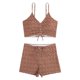 thumbnail image 1 of Traje de baño con pliegues de ángulo plano conservador para mujer informal con estilo Bikini cómodo hueco con estampado OAVQHLG3B Store  lin121212, 1 of 3