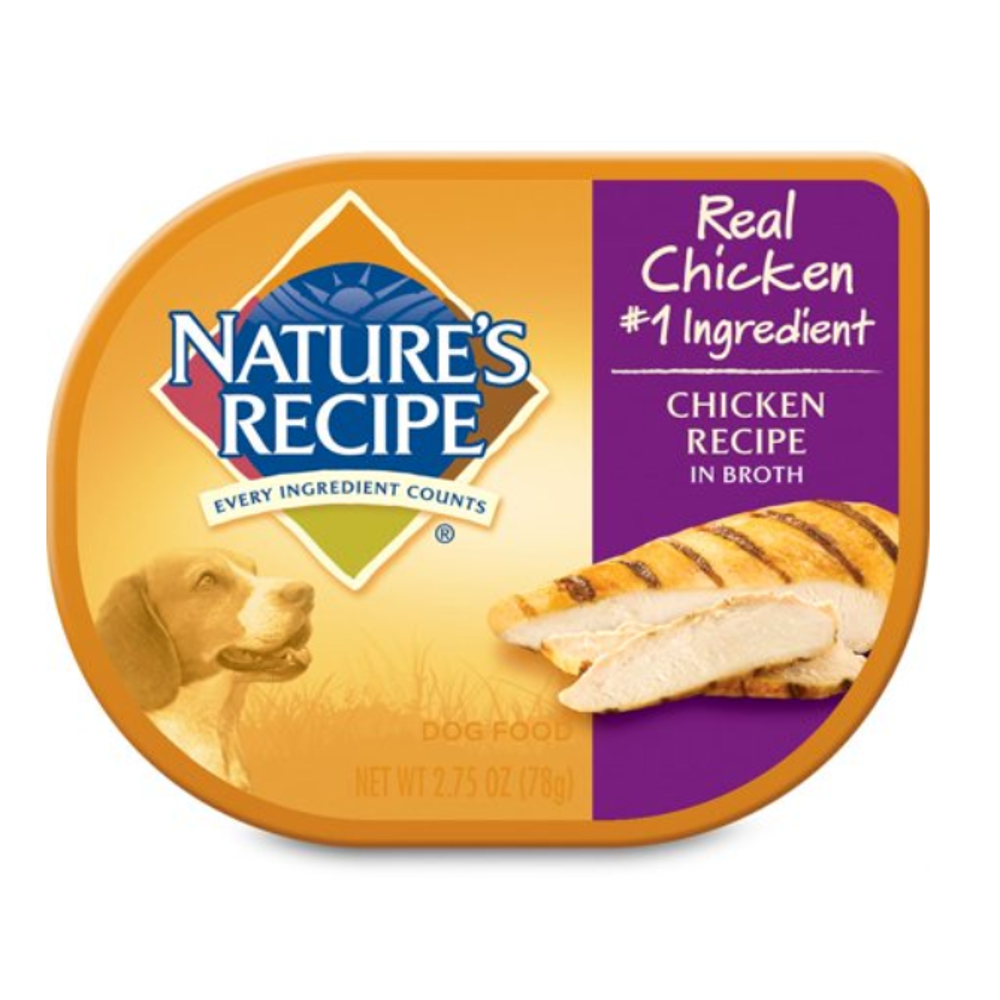 (12 Pack) Nature's Recipe Chicken Recipe In Broth Wet Dog Food, 2.75