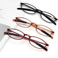 thumbnail image 3 of 6 Pairs of Small Oval Retro Reading Glasses Light Weight Presbyopic Glasses for men and women Ultra-light Flexible Readers TR90 +1.00, 3 of 6