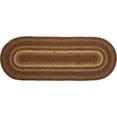 thumbnail image 4 of VHC Brands Tea Cabin Rustic Jute Green Textured Striped Oval Kitchen Table Decor Runner 13"x36", 4 of 11