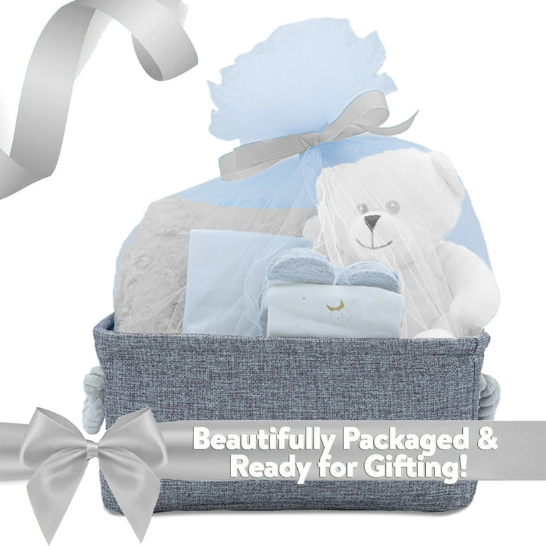 Baby Welcome Gift Basket with Teddy perfect for Registry, Baby