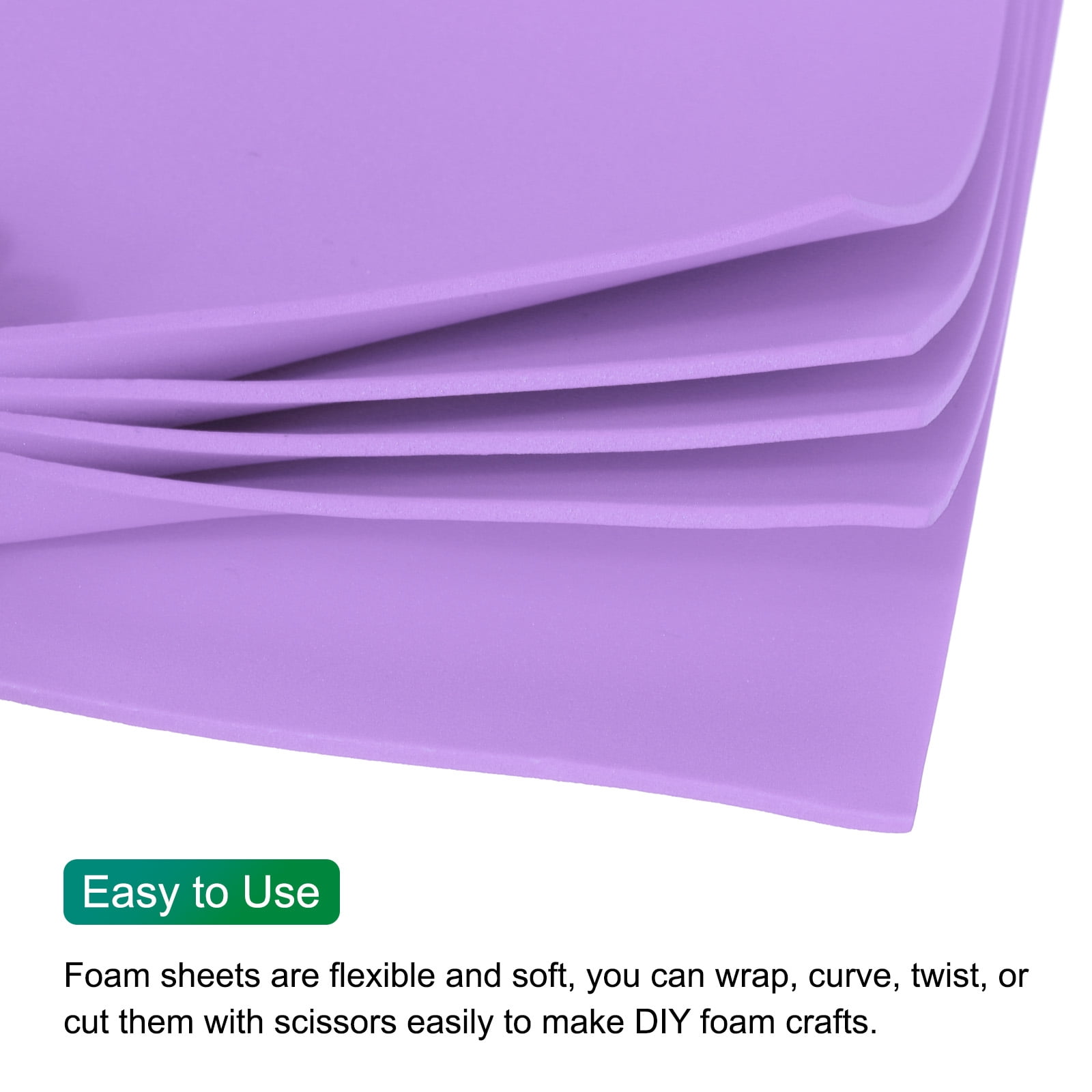 Uxcell EVA Foam Sheets Light Purple 35.4 Inch x 19.7 Inch 2mm Thick Crafts Foam EVA Sheets for Arts and Crafts 5Pcs