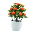 thumbnail image 2 of Plantas en macetas artificiales mini planta falsa de fruta falsa planta en maceta planta de flores falsas, para la ventana de la oficina de la casa de Naranja, 2 of 8