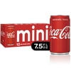 (3 pack) (3 Pack) Coca-Cola Mini Can Soda, 7.5 Fl Oz, 10 Count
