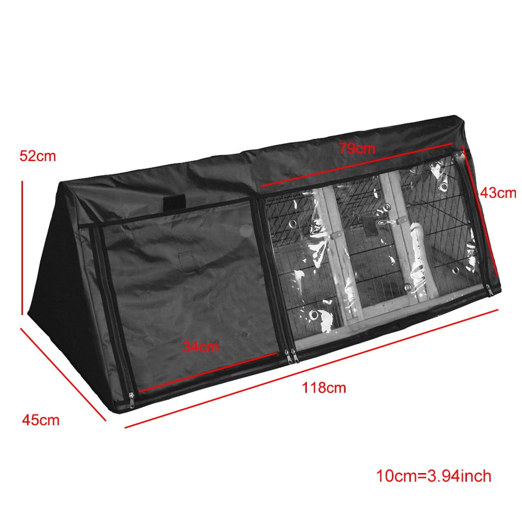 Zeiwohndc Rabbit Hutch Cover for Triangle Hutches Pet Cage Covers for Cold Weather