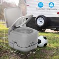 thumbnail image 3 of Dextrus Portable Travel Toilet 3.2 Gallon 12L Camping Commode Potty for Outdoor Camping RV, 3 of 8