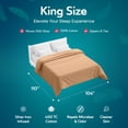 thumbnail image 2 of Sleepgram Supima 400 Thread Count Cotton Zippered Duvet Cover, King, Sand, 2 of 7