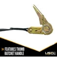thumbnail image 4 of US Cargo Control Endless Ratchet Straps, 1 Inch Wide X 20 Foot Long Open End Ratchet Strap, Black Endless Ratchet Strap Tie Downs With Many Uses, Perfect Small Cargo Straps with Ratchet, 4 Pack, 4 of 5
