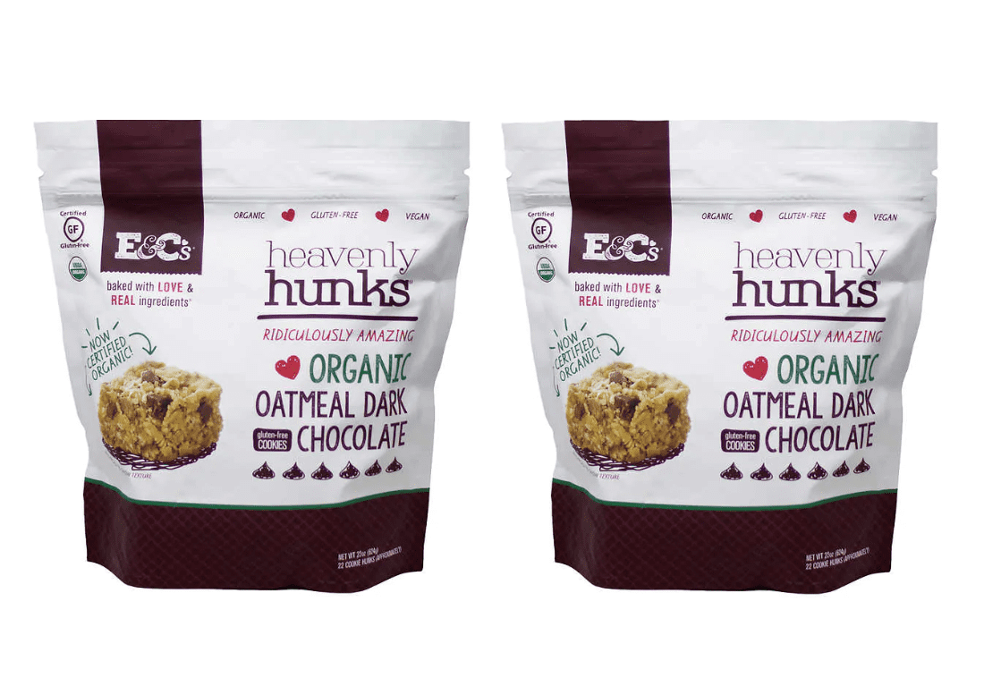 Heavenly Hunks Organic Oatmeal Dark Chocolate Cookies 22 oz 2 pack