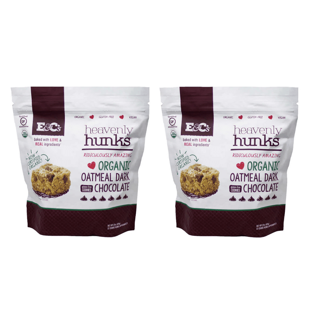 Heavenly Hunks Organic Oatmeal Dark Chocolate Cookies 22 oz 2 pack ...