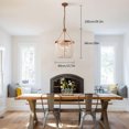 thumbnail image 2 of FETCOI Farmhouse Wood Beaded Chandelier Moder Light Boho Pendant Ceiling Lamp Fixture (4-light), 2 of 12