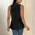 thumbnail image 5 of Long Cardigans for Lady Women Sleeveless Cardigan, Lightweight Summer Hollow out Cropped Open Front Vests Ladies Short Sleeve Cardigan Black XL, 5 of 8