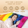 thumbnail image 4 of Disketp Rainbow Colored Print Body Pillow Cover - Super Soft 20x54 Body Pillow Case,Long Side Hidden Zipper, 4 of 8