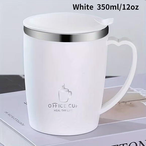 Taza de agua con aislamiento térmico de doble capa de acero inoxidable 304, taza de café colorida de doble capa