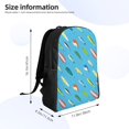 thumbnail image 4 of Fotbe Different Color Fishing Bait Travel Laptop Backpack, Business Slim Sturdy Laptops Backpack, Water Resistant College School Computer Bag Gift for Men & Women Fits 15.6 Inch Notebook, 4 of 8