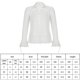 thumbnail image 3 of Camisa blanca L sexy para mujer, camisa con solapa de un solo pecho, material plisado personalizado, retro transparente, otoño 2021, 3 of 8