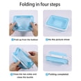 thumbnail image 3 of Dsscvnef 1500ml Silicone Lunch Food Storage Containers Microwave Reusable Silicone Food Storage Folding Storage Boxes, 3 of 7