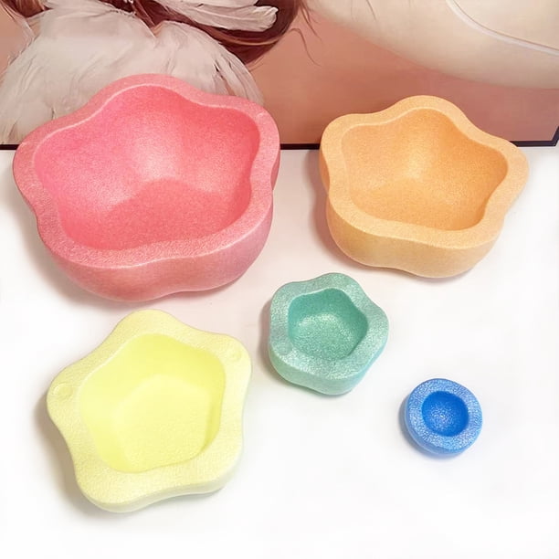 Escalones antideslizantes con forma de flor para entrenamiento de equilibrio, regalos para bebés