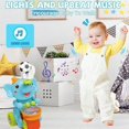 thumbnail image 5 of Musical Walking Elephant Drummer Toy, Elephant Toy,Elephant Blowing Ball,Children's Drum Elephant Floating Ball Toy with LED Lights & Sounds,Crawling Toys for Babies (Orange+Blue), 5 of 8