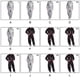 thumbnail image 3 of Eigraketly Fitness Sweat Sauna Suit Heavy Duty Pérdida de peso Ejercicio Pantalones a prueba de viento Camisa Ropa Chaqueta Adelgazante para Pescar Negro 4XL, 3 of 6