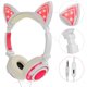 thumbnail image 2 of Auriculares con cable con micrófono para niños, niñas y niños, auriculares estéreo ajustables LED Kitty Cat regalo auriculares (rosa) Sincero Electrónica, 2 of 5