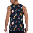 thumbnail image 3 of Easygdp Spaceships and Stars Men's Tank Top, Sleeveless Muscle T Shirts, Breathable, Quick-Dry, Loose for Gym, Running, Fitness - Small, 3 of 9