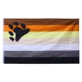 thumbnail image 1 of Drapeau Extérieur Fierté Ours en Polyester Résistant aux Intempéries Drapeau Arc-en-Ciel 90x150 cm, 1 of 8