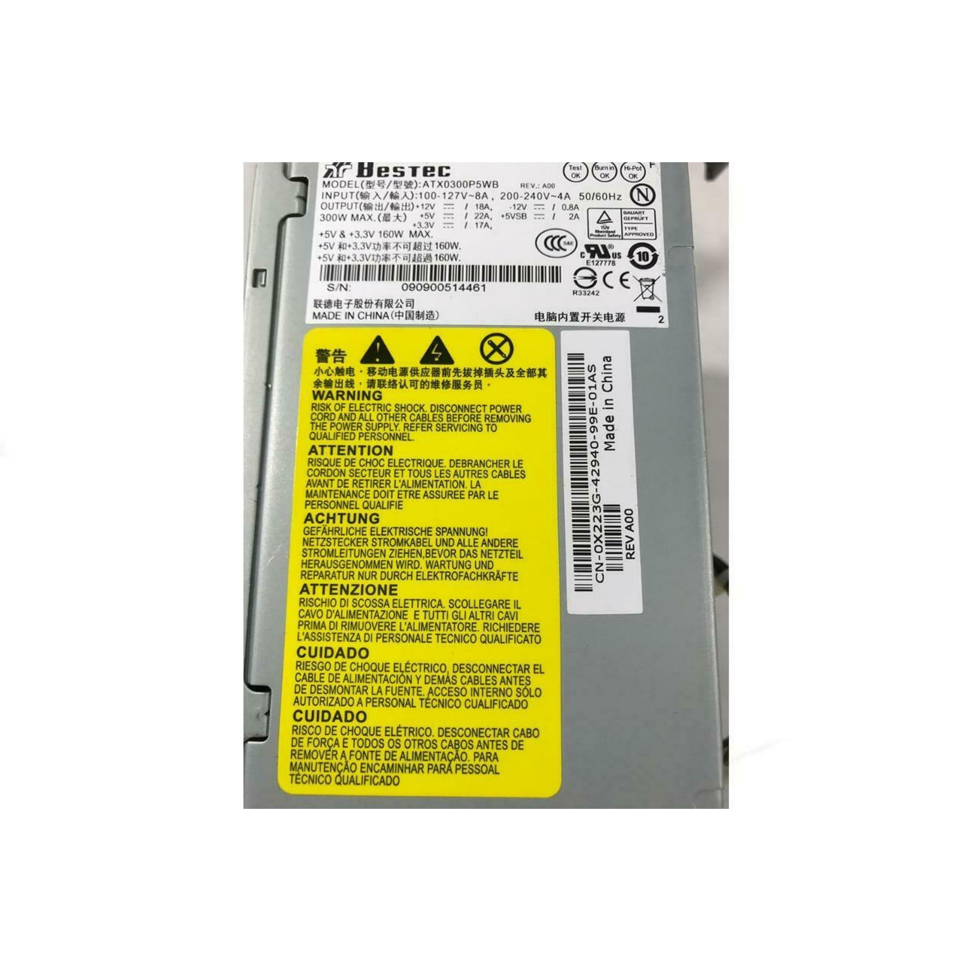 Dell ATX0300P5WB 300W Mini Tower Power Supply – X223G