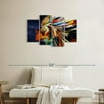thumbnail image 2 of Elephant Stock Abstract Star Profile Wall Art - Horizontal Multi Panel Canvas - Living Room Wall Decor - People Multi Panel - Blue And Orange Decor - 36" x 22", 2 of 4