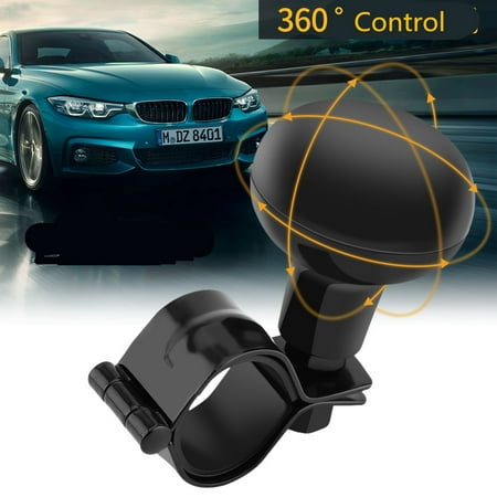 Yosoo Black Universal Car Steering Wheel Knob Heavy Duty Steering Wheel Knob Spinner Handle Ball