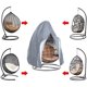 thumbnail image 3 of RO Cubierta para silla colgante, cubierta para silla colgante, cubierta protectora para silla de huevo, cubierta impermeable para muebles 115*190cm, 3 of 4