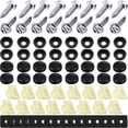 thumbnail image 1 of 16 Sets License Plate Screws Inserts Nylon Screw Retainers Kit, Rustproof Fasteners for License Plates Frames Covers (Silver), 1 of 5