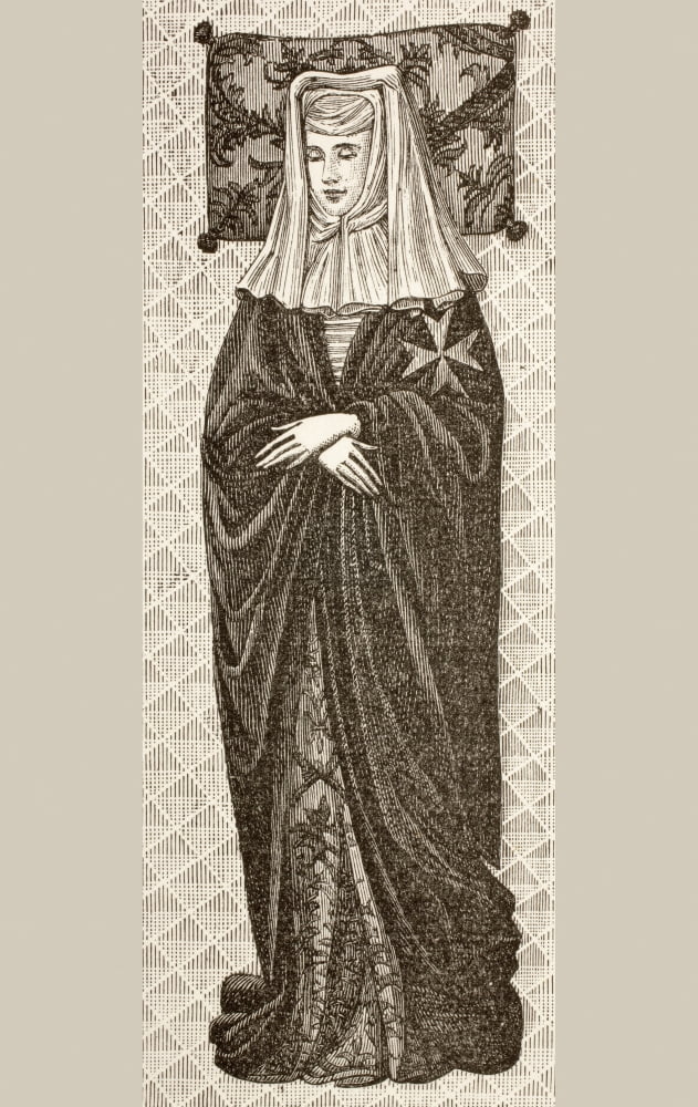 Effigy From The Tomb Of Beatrix Cornel 1427 - 1451 Prioress Of The Lady Hospitallers Of St John Of Jerusalem In The Convent Of Sijena Aragon Spain From Military And Religious Life In The Middle Ages B