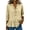 Khaki, variant on Women Shirts Casual Regular Fit Women's Clothing 3/4 Sleeve Women Casual Tops for Shopping and City Stroll S-3XL