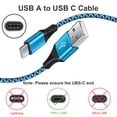 thumbnail image 3 of Type C Charger Block,HopePow Android Charger with 2PACK Type C Cable 6ft Dual Port Usb Wall Charger Adapter Plug Brick Super Fast Charging Phone Charger Block for Samsung Charger Type C,Blue, 3 of 10
