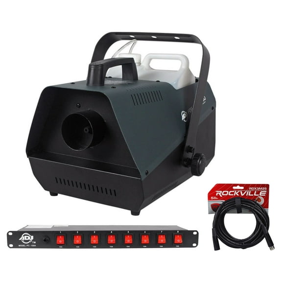 American DJ Fog Fury 3000 Watt High Output DMX Fog Machine w/Remote Power Strip