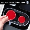 thumbnail image 4 of Yazoeia 2 Pack Bling Car Cup Coaster, 2.75 Inch Rhinestone Silicone Auto Cup Holder Insert Coaster, Anti Slip Crystal Soft Rubber Cup Pad, Universal Vehicle Accessories for Women (Red) CJC912-115022, 4 of 6