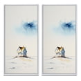 thumbnail image 2 of Designart "Countryhouse Sunset Serenity III" Lake House Cottage Framed Wall Art Set Of 2 - Traditional White Frame Gallery Set For Office Decor, 2 of 6