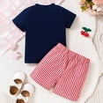 thumbnail image 6 of mgoYE Back to School Toddler Baby Boy Outfit 12 18 24 Months 2T 3T 4T Embroidery T Shirt and Shorts Set First Day of Preschool Kindergarten Clothes(Dark Blue,18-24 Months), 6 of 9